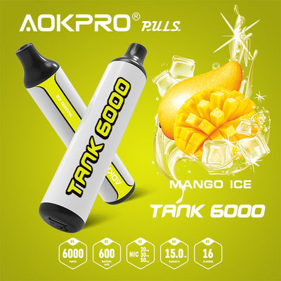 το μάγκο τύπος-γ 600mAh αρωμάτισε την επανακαταλογηστέα μίας χρήσης μάνδρα 15ml Vape