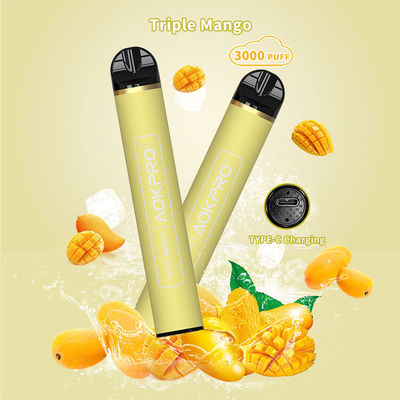 8ml Eliquid 3000 κιβώτιο 600mAh Rechargeble αρωματικό μάγκο Vape φραγμών ριπών