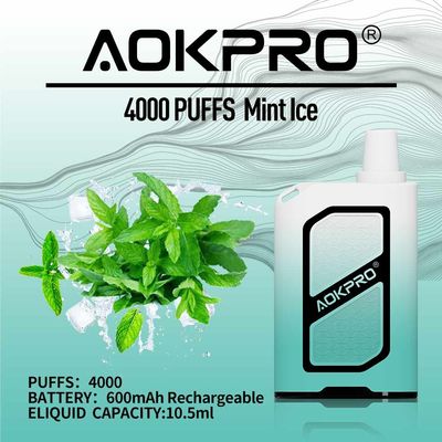 Μάνδρα 4000 ριπές 600mAh λοβών υπο--ωμ 15ml Usb τύπος-γ Vape σπειρών πλέγματος