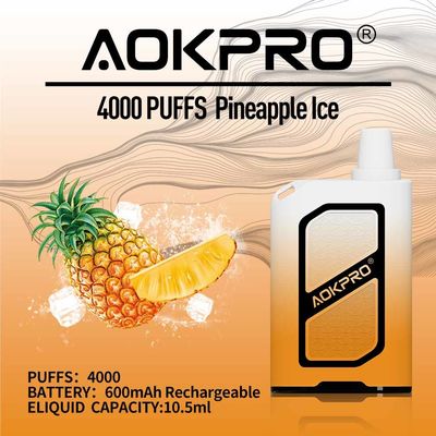Γεμισμένη εκ των προτέρων νικοτίνη Vape 4000 φραγμών 50mg νεραιδών AOKPRO 15ml ριπή