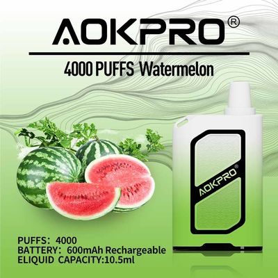 Καρπούζι 4000 ριπή μίας χρήσης Vape 30mg Nic αλατισμένο 10.5ml