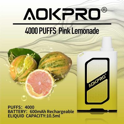 1.2Ohm 4000 μίας χρήσης νικοτίνη 3% 2% 5% Vapes σπειρών πλέγματος ριπών