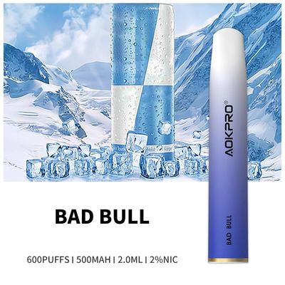 Αλάτι 600 ριπή μίας χρήσης Vape νικοτίνης PC 20mg βαθμού τροφίμων στο φραγμό ελίκων