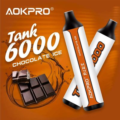 1.2ohm πλέγμα 6000 μίας χρήσης γεύση πάγου σοκολάτας μανδρών Vape ριπών