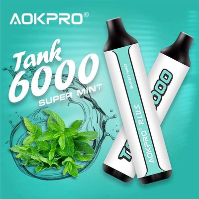 Σπείρα 6000 μίας χρήσης μάνδρα 600mAh πλέγματος AOKPRO Vape usb-γ Vape ριπών